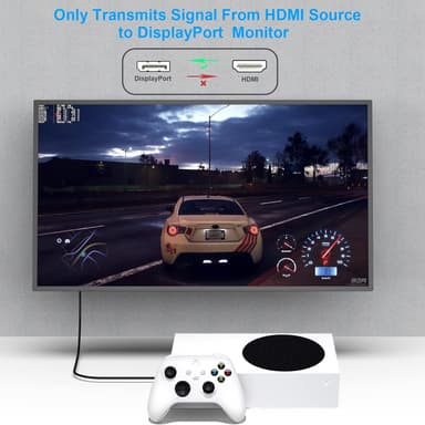 NÖRDIC HDMI-Displayport-kaapeli 2m 4K60Hz 18Gbps