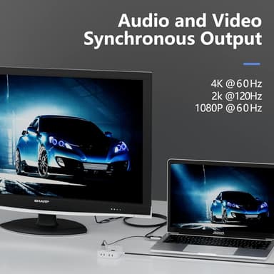 NÖRDIC HDMI-Displayport-kaapeli 2m 4K60Hz 18Gbps