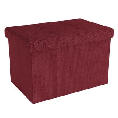 Taitettava Jakkara 49x30x30 cm Jalkatuki (punainen)