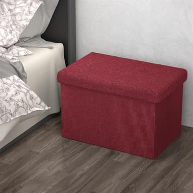 Taitettava Jakkara 49x30x30 cm Jalkatuki (punainen)