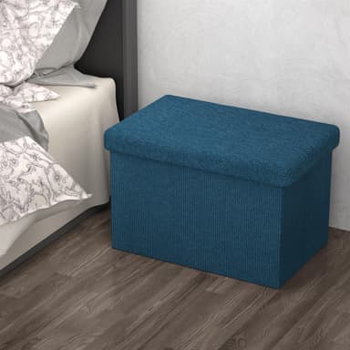 Taitettava Jakkara 49x30x30 cm Jalkatuki (sininen)