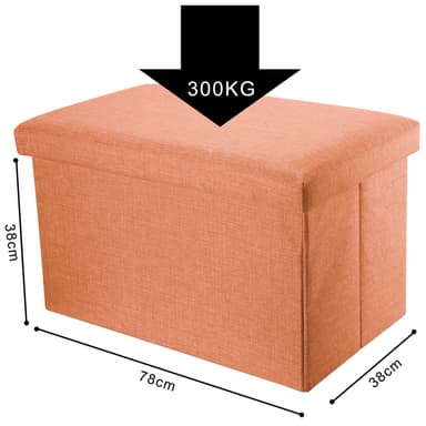 Taitettava penkki 78x38x38 cm Jakkara (oranssi)