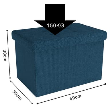 Taitettava Jakkara 49x30x30 cm Jalkatuki (sininen)