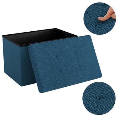 Taitettava Jakkara 49x30x30 cm Jalkatuki (sininen)