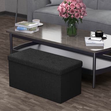 Taitettava Penkki 76x38x38 cm Jakkara (musta)
