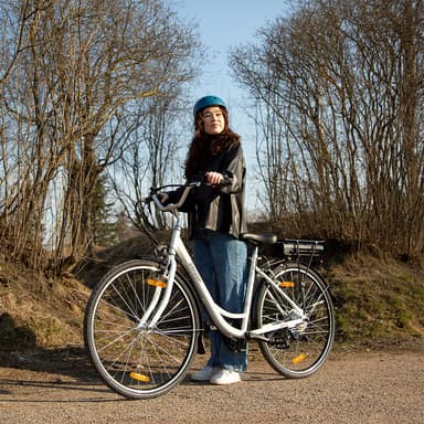Swoop Sähköpyörä Classic, naisten 28"" valkoinen