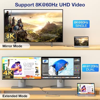 NÖRDIC USB 4 jatkojohto 1m 40Gbps 240W 8K60Hz