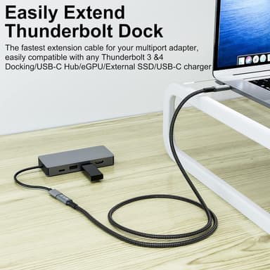 NÖRDIC USB 4 jatkojohto 1m 40Gbps 240W 8K60Hz