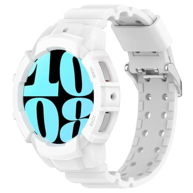 Armor silikoniranneke suojakuorella Samsung Galaxy Watch6 44mm Valkoinen