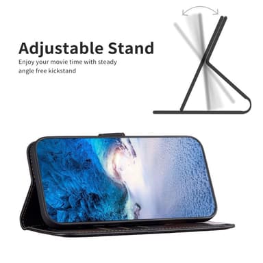 Google Pixel 8 BINFEN COLOR Kohokuvioitu Lompakkokotelo - Musta