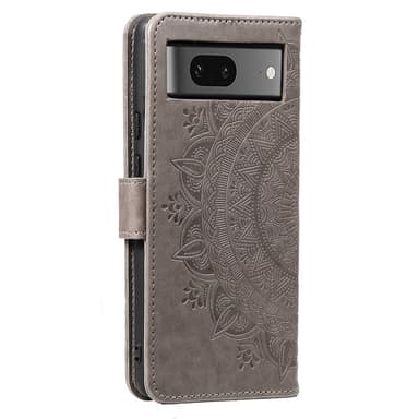 SKALO Google Pixel 8 Mandala lompakkokotelo - Harmaa