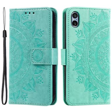 SKALO Sony Xperia 5 V Mandala lompakkokotelo - Turkoosi