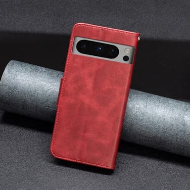 SKALO Google Pixel 8 Pro Lompakkokotelo PU-nahkaa - Punainen