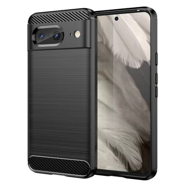 SKALO Google Pixel 8 Armor Carbon Iskunkestävä TPU suojakuori - Musta