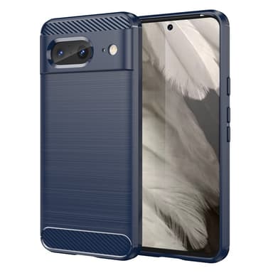 SKALO Google Pixel 8 Armor Carbon Iskunkestävä TPU suojakuori - Sininen