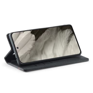 SKALO Google Pixel 8 LC.IMEEKE Carbon Fiber Lompakkokotelo PU-nahkaa - Musta
