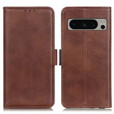 SKALO Google Pixel 8 Pro Premium Wallet Lompakkokotelo - Ruskea