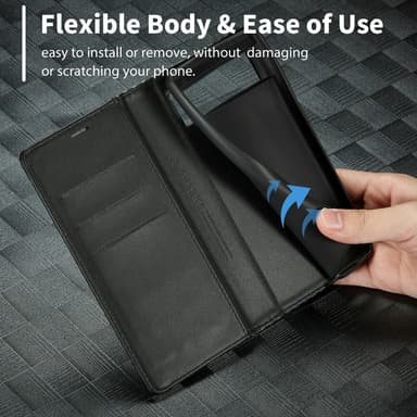 SKALO Google Pixel 8 LC.IMEEKE Carbon Fiber Lompakkokotelo PU-nahkaa - Musta