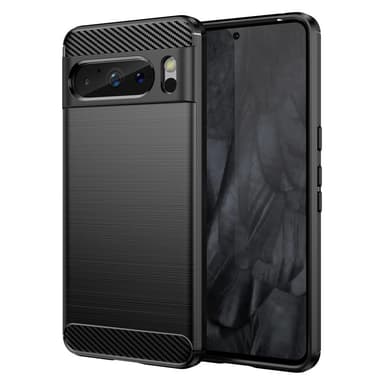 SKALO Google Pixel 8 Pro Armor Carbon Iskunkestävä TPU suojakuori - Musta