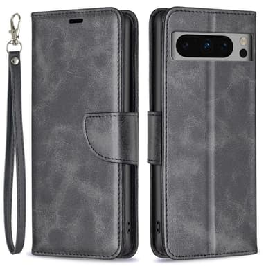 SKALO Google Pixel 8 Pro Lompakkokotelo PU-nahkaa - Musta