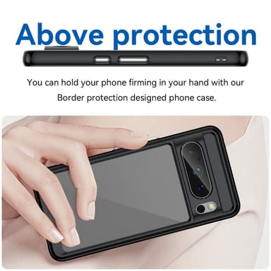 SKALO Google Pixel 8 Pro Väri Puskurin Suojakuori - Musta