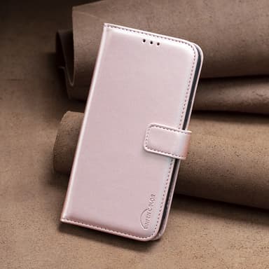 Google Pixel 8 BINFEN COLOR Kohokuvioitu Lompakkokotelo - Ruusukulta