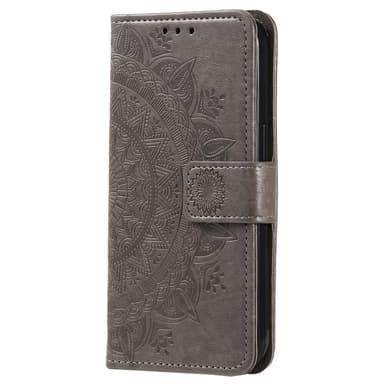 SKALO Sony Xperia 5 V Mandala lompakkokotelo - Harmaa