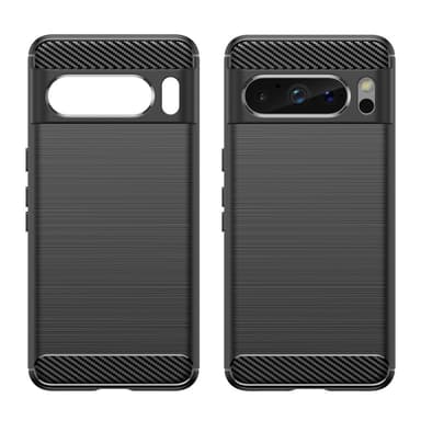 SKALO Google Pixel 8 Pro Armor Carbon Iskunkestävä TPU suojakuori - Musta