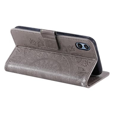 SKALO Sony Xperia 5 V Mandala lompakkokotelo - Harmaa