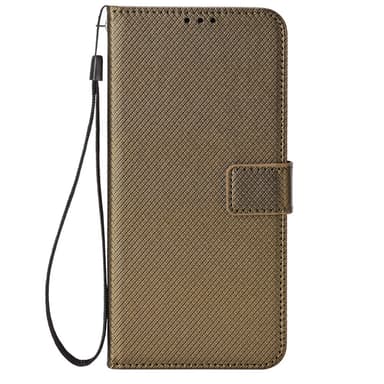 SKALO Sony Xperia 5 V Premium Mini Rhombus Lompakkokotelo - Ruskea