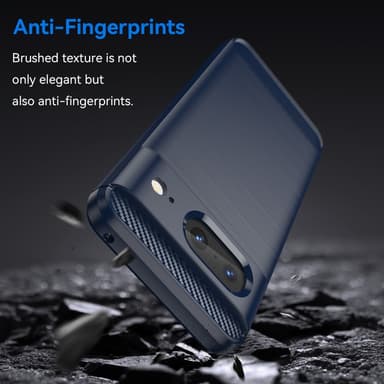 SKALO Google Pixel 8 Armor Carbon Iskunkestävä TPU suojakuori - Sininen