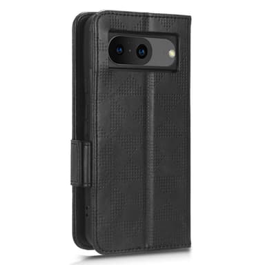 SKALO Google Pixel 8 Embossed Triangle Lompakkokotelo - Musta