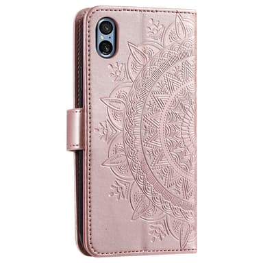 SKALO Sony Xperia 5 V Mandala lompakkokotelo - Ruusukulta