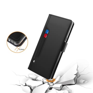SKALO Google Pixel 8 Kortinhaltijan peililompakko - Musta