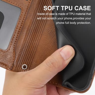 SKALO Sony Xperia 5 V Evelope Clutch 5-Lokeroa - Ruskea