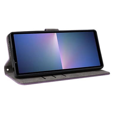 SKALO Sony Xperia 5 V Lompakkokotelo PU-nahkaa - Violetti