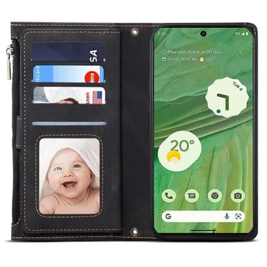 SKALO Google Pixel 8 Pro ESEBLE Big Wallet Lompakkokotelo - Musta