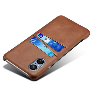 SKALO Sony Xperia 5 V PU-nahkainen Korttikotelo - Ruskea