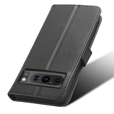 SKALO Google Pixel 8 Pro Premium Mini Rhombus Lompakkokotelo - Musta
