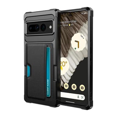 SKALO Google Pixel 8 Pro Armor Suojakuori korttikotelo - Musta