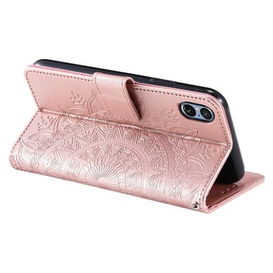 SKALO Sony Xperia 5 V Mandala lompakkokotelo - Ruusukulta