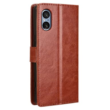 SKALO Sony Xperia 5 V Lompakkokotelo PU-nahkaa - Ruskea