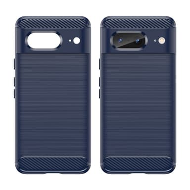SKALO Google Pixel 8 Armor Carbon Iskunkestävä TPU suojakuori - Sininen