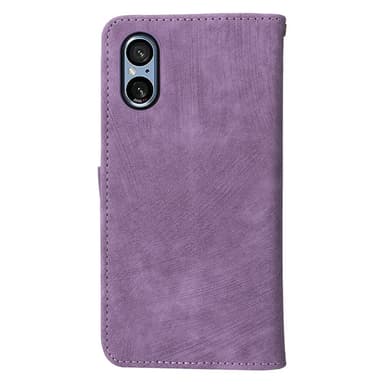 SKALO Sony Xperia 5 V Lompakkokotelo PU-nahkaa - Violetti