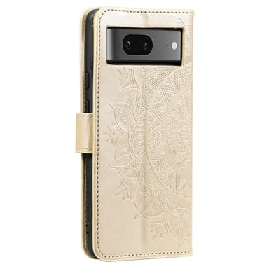 SKALO Google Pixel 8 Mandala lompakkokotelo - Kulta