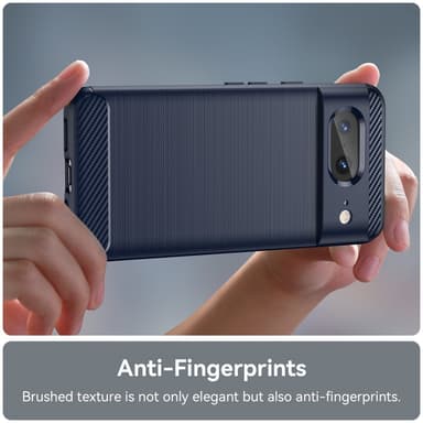 SKALO Google Pixel 8 Armor Carbon Iskunkestävä TPU suojakuori - Sininen