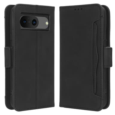 SKALO Google Pixel 8 6-lokeroa Lompakkokotelo - Musta