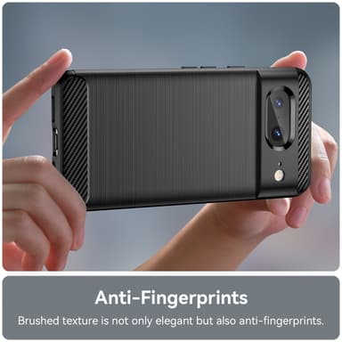 SKALO Google Pixel 8 Armor Carbon Iskunkestävä TPU suojakuori - Musta