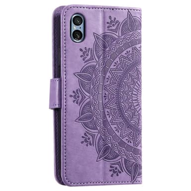 SKALO Sony Xperia 5 V Mandala lompakkokotelo - Violetti