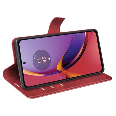 SKALO Motorola Moto G84 5G Premium Wallet Lompakkokotelo - Punainen